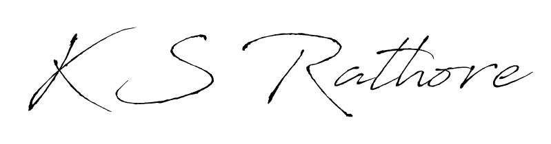 Transform the name K S Rathore into a signature masterpiece using Antro_Vectra font. Ideal for photographers, artists, and creators looking for watermarks. K S Rathore signature style 6 images and pictures png