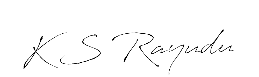 Make a short K S Rayudu signature style. Manage your documents anywhere anytime using Antro_Vectra. Create and add eSignatures, submit forms, share and send files easily. K S Rayudu signature style 6 images and pictures png