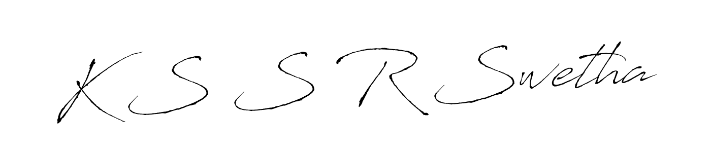You should practise on your own different ways (Antro_Vectra) to write your name (K S S R Swetha) in signature. don't let someone else do it for you. K S S R Swetha signature style 6 images and pictures png