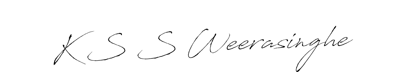 You should practise on your own different ways (Antro_Vectra) to write your name (K S S Weerasinghe) in signature. don't let someone else do it for you. K S S Weerasinghe signature style 6 images and pictures png