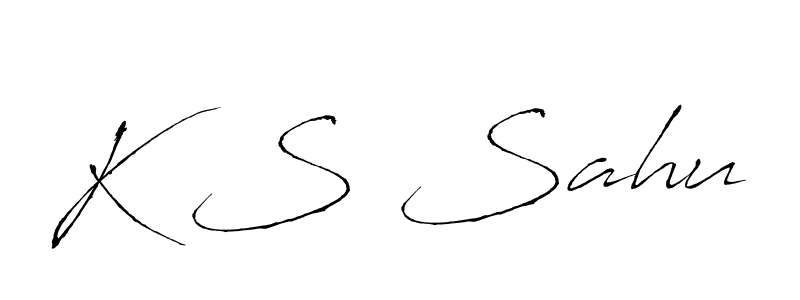 Create a beautiful signature design for name K S Sahu. With this signature (Antro_Vectra) fonts, you can make a handwritten signature for free. K S Sahu signature style 6 images and pictures png