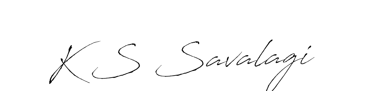 The best way (Antro_Vectra) to make a short signature is to pick only two or three words in your name. The name K S Savalagi include a total of six letters. For converting this name. K S Savalagi signature style 6 images and pictures png