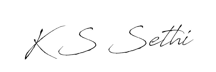 Antro_Vectra is a professional signature style that is perfect for those who want to add a touch of class to their signature. It is also a great choice for those who want to make their signature more unique. Get K S Sethi name to fancy signature for free. K S Sethi signature style 6 images and pictures png