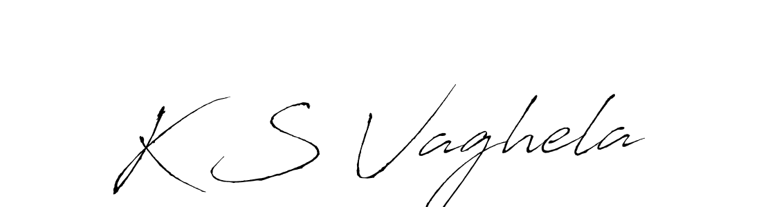 Design your own signature with our free online signature maker. With this signature software, you can create a handwritten (Antro_Vectra) signature for name K S Vaghela. K S Vaghela signature style 6 images and pictures png