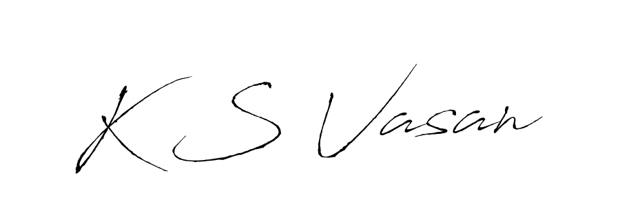 Similarly Antro_Vectra is the best handwritten signature design. Signature creator online .You can use it as an online autograph creator for name K S Vasan. K S Vasan signature style 6 images and pictures png