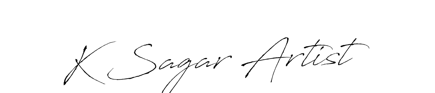 The best way (Antro_Vectra) to make a short signature is to pick only two or three words in your name. The name K Sagar Artist include a total of six letters. For converting this name. K Sagar Artist signature style 6 images and pictures png