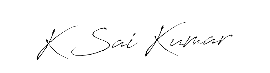 Create a beautiful signature design for name K Sai Kumar. With this signature (Antro_Vectra) fonts, you can make a handwritten signature for free. K Sai Kumar signature style 6 images and pictures png