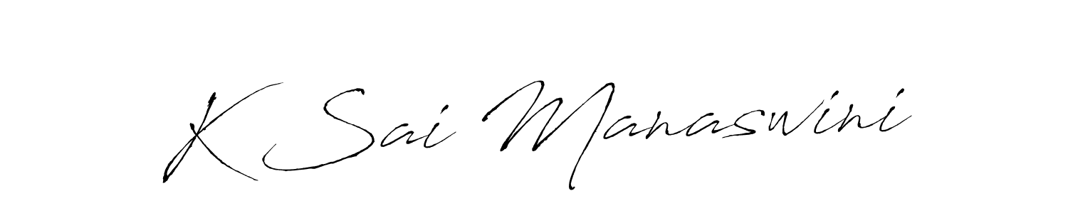 Also You can easily find your signature by using the search form. We will create K Sai Manaswini name handwritten signature images for you free of cost using Antro_Vectra sign style. K Sai Manaswini signature style 6 images and pictures png