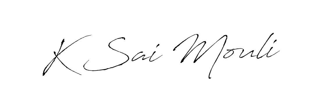 How to make K Sai Mouli signature? Antro_Vectra is a professional autograph style. Create handwritten signature for K Sai Mouli name. K Sai Mouli signature style 6 images and pictures png