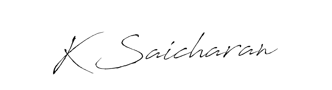 How to make K Saicharan signature? Antro_Vectra is a professional autograph style. Create handwritten signature for K Saicharan name. K Saicharan signature style 6 images and pictures png