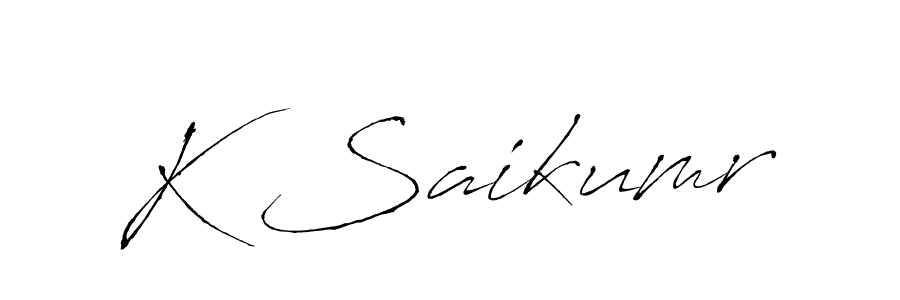 This is the best signature style for the K Saikumr name. Also you like these signature font (Antro_Vectra). Mix name signature. K Saikumr signature style 6 images and pictures png