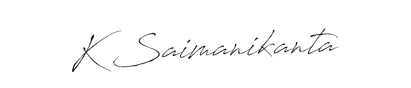 How to make K Saimanikanta signature? Antro_Vectra is a professional autograph style. Create handwritten signature for K Saimanikanta name. K Saimanikanta signature style 6 images and pictures png