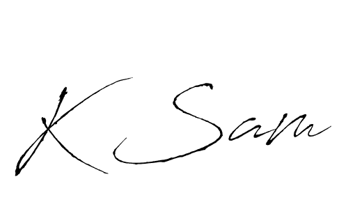 Similarly Antro_Vectra is the best handwritten signature design. Signature creator online .You can use it as an online autograph creator for name K Sam. K Sam signature style 6 images and pictures png