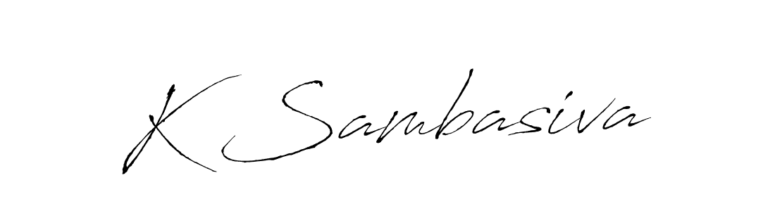 Make a short K Sambasiva signature style. Manage your documents anywhere anytime using Antro_Vectra. Create and add eSignatures, submit forms, share and send files easily. K Sambasiva signature style 6 images and pictures png