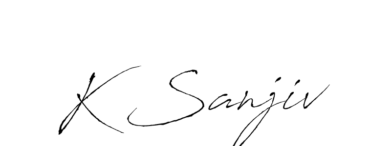 Antro_Vectra is a professional signature style that is perfect for those who want to add a touch of class to their signature. It is also a great choice for those who want to make their signature more unique. Get K Sanjiv name to fancy signature for free. K Sanjiv signature style 6 images and pictures png