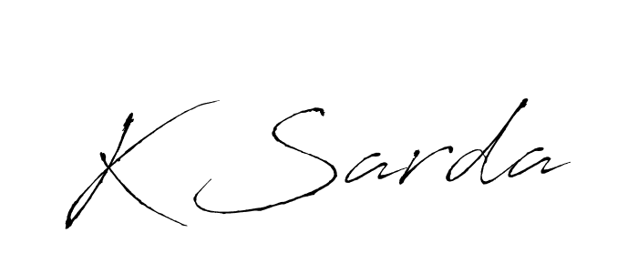 You should practise on your own different ways (Antro_Vectra) to write your name (K Sarda) in signature. don't let someone else do it for you. K Sarda signature style 6 images and pictures png