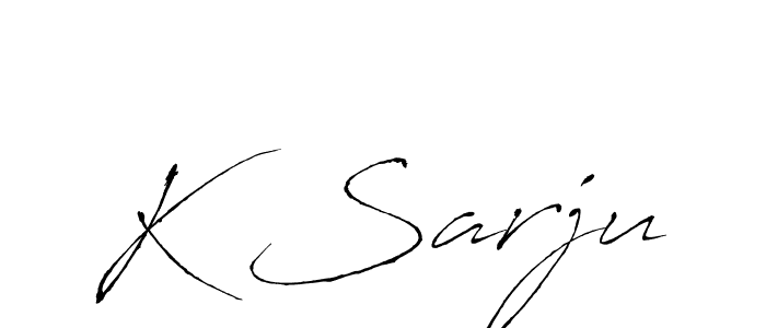 How to make K Sarju signature? Antro_Vectra is a professional autograph style. Create handwritten signature for K Sarju name. K Sarju signature style 6 images and pictures png