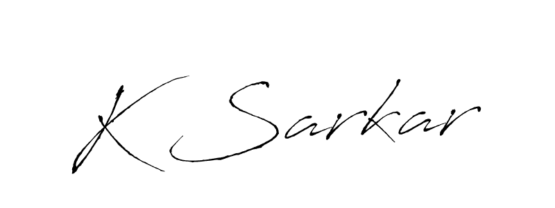 You should practise on your own different ways (Antro_Vectra) to write your name (K Sarkar) in signature. don't let someone else do it for you. K Sarkar signature style 6 images and pictures png