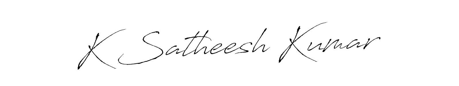 Create a beautiful signature design for name K Satheesh Kumar. With this signature (Antro_Vectra) fonts, you can make a handwritten signature for free. K Satheesh Kumar signature style 6 images and pictures png