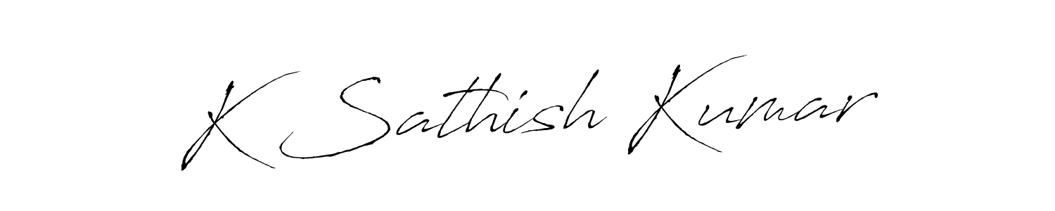 Make a short K Sathish Kumar signature style. Manage your documents anywhere anytime using Antro_Vectra. Create and add eSignatures, submit forms, share and send files easily. K Sathish Kumar signature style 6 images and pictures png