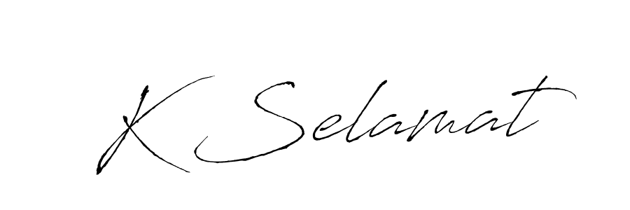 It looks lik you need a new signature style for name K Selamat. Design unique handwritten (Antro_Vectra) signature with our free signature maker in just a few clicks. K Selamat signature style 6 images and pictures png