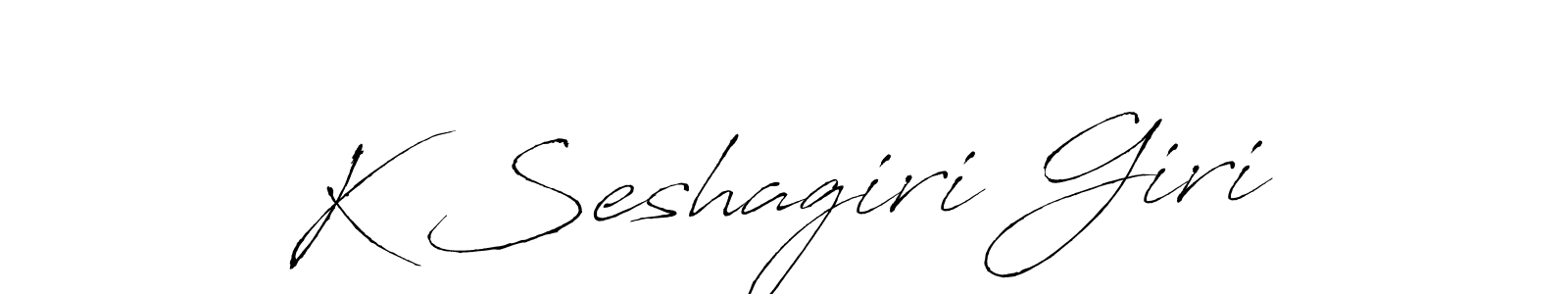 The best way (Antro_Vectra) to make a short signature is to pick only two or three words in your name. The name K Seshagiri Giri include a total of six letters. For converting this name. K Seshagiri Giri signature style 6 images and pictures png