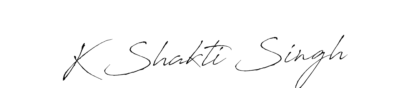 Make a beautiful signature design for name K Shakti Singh. With this signature (Antro_Vectra) style, you can create a handwritten signature for free. K Shakti Singh signature style 6 images and pictures png