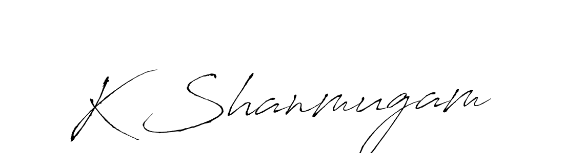 Also You can easily find your signature by using the search form. We will create K Shanmugam name handwritten signature images for you free of cost using Antro_Vectra sign style. K Shanmugam signature style 6 images and pictures png