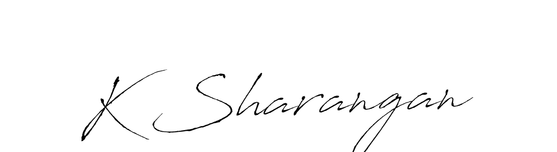 How to make K Sharangan signature? Antro_Vectra is a professional autograph style. Create handwritten signature for K Sharangan name. K Sharangan signature style 6 images and pictures png