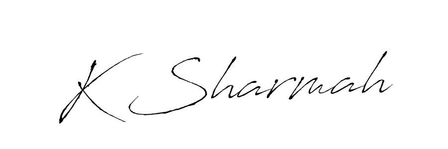 Antro_Vectra is a professional signature style that is perfect for those who want to add a touch of class to their signature. It is also a great choice for those who want to make their signature more unique. Get K Sharmah name to fancy signature for free. K Sharmah signature style 6 images and pictures png