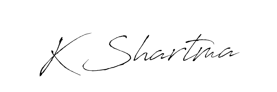 Make a beautiful signature design for name K Shartma. With this signature (Antro_Vectra) style, you can create a handwritten signature for free. K Shartma signature style 6 images and pictures png