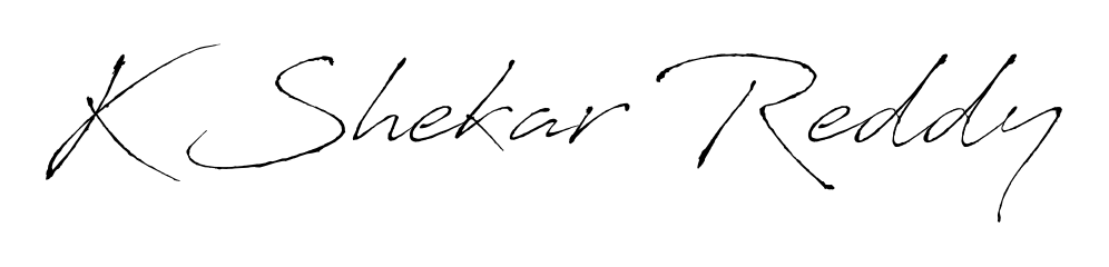 The Antro_Vectra lettering style adds unique flourish to name K Shekar Reddy. Stand out with a custom digital autograph made in seconds. K Shekar Reddy signature style 6 images and pictures png