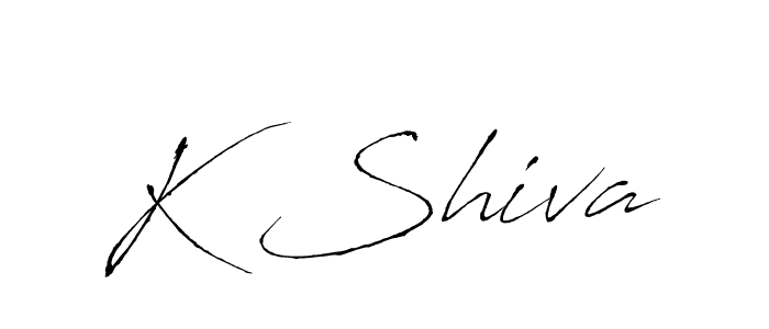 Create a beautiful signature design for name K Shiva. With this signature (Antro_Vectra) fonts, you can make a handwritten signature for free. K Shiva signature style 6 images and pictures png