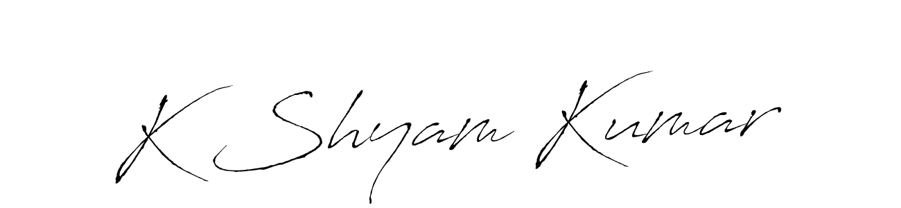 Once you've used our free online signature maker to create your best signature Antro_Vectra style, it's time to enjoy all of the benefits that K Shyam Kumar name signing documents. K Shyam Kumar signature style 6 images and pictures png