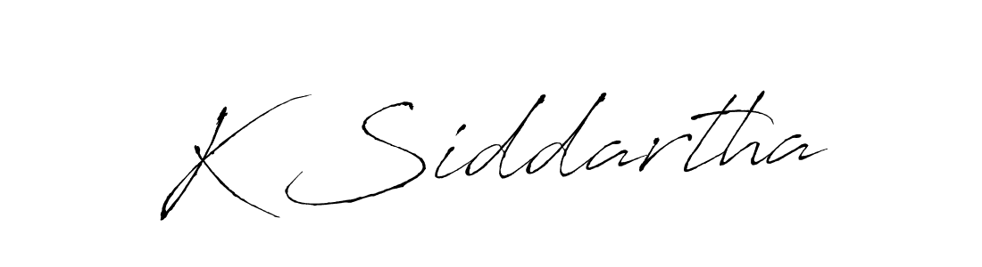 Make a beautiful signature design for name K Siddartha. With this signature (Antro_Vectra) style, you can create a handwritten signature for free. K Siddartha signature style 6 images and pictures png