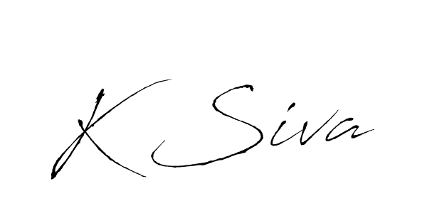 Design your own signature with our free online signature maker. With this signature software, you can create a handwritten (Antro_Vectra) signature for name K Siva. K Siva signature style 6 images and pictures png