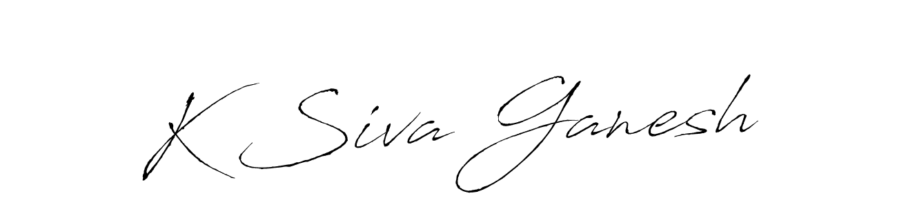 Make a short K Siva Ganesh signature style. Manage your documents anywhere anytime using Antro_Vectra. Create and add eSignatures, submit forms, share and send files easily. K Siva Ganesh signature style 6 images and pictures png