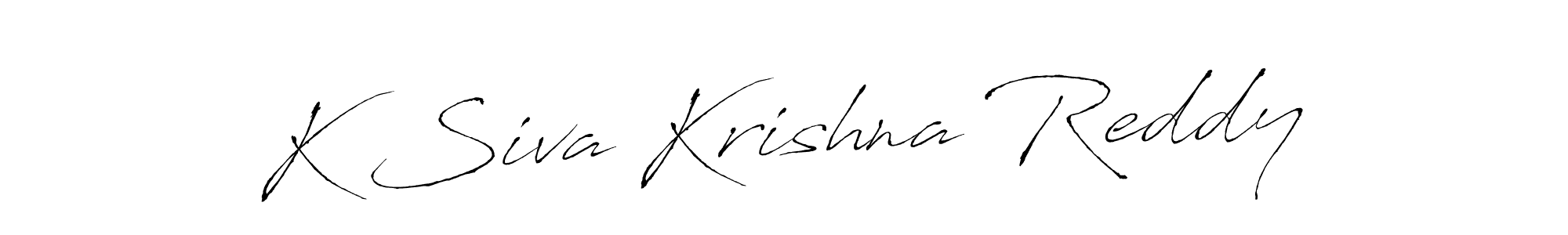 Design your own signature with our free online signature maker. With this signature software, you can create a handwritten (Antro_Vectra) signature for name K Siva Krishna Reddy. K Siva Krishna Reddy signature style 6 images and pictures png
