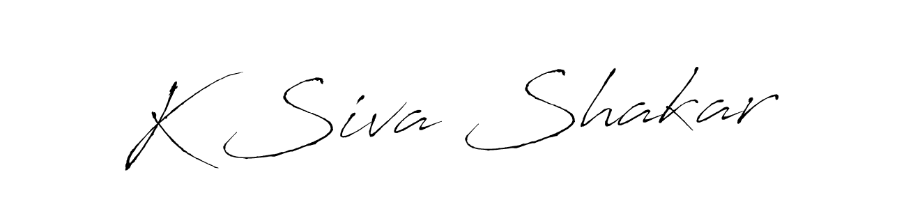 Create a beautiful signature design for name K Siva Shakar. With this signature (Antro_Vectra) fonts, you can make a handwritten signature for free. K Siva Shakar signature style 6 images and pictures png