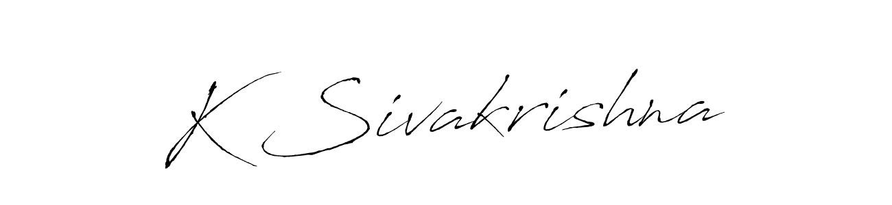 K Sivakrishna stylish signature style. Best Handwritten Sign (Antro_Vectra) for my name. Handwritten Signature Collection Ideas for my name K Sivakrishna. K Sivakrishna signature style 6 images and pictures png