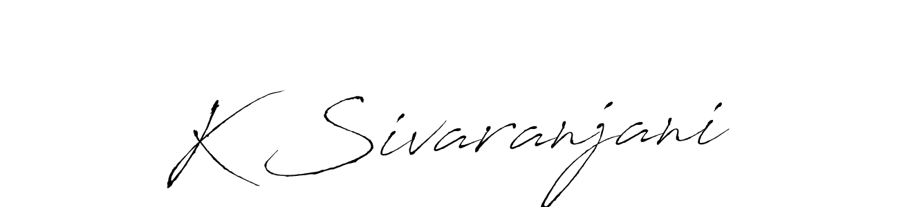 Design your own signature with our free online signature maker. With this signature software, you can create a handwritten (Antro_Vectra) signature for name K Sivaranjani. K Sivaranjani signature style 6 images and pictures png