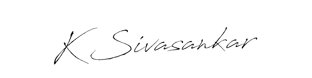 How to make K Sivasankar name signature. Use Antro_Vectra style for creating short signs online. This is the latest handwritten sign. K Sivasankar signature style 6 images and pictures png