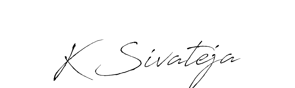 Create a beautiful signature design for name K Sivateja. With this signature (Antro_Vectra) fonts, you can make a handwritten signature for free. K Sivateja signature style 6 images and pictures png