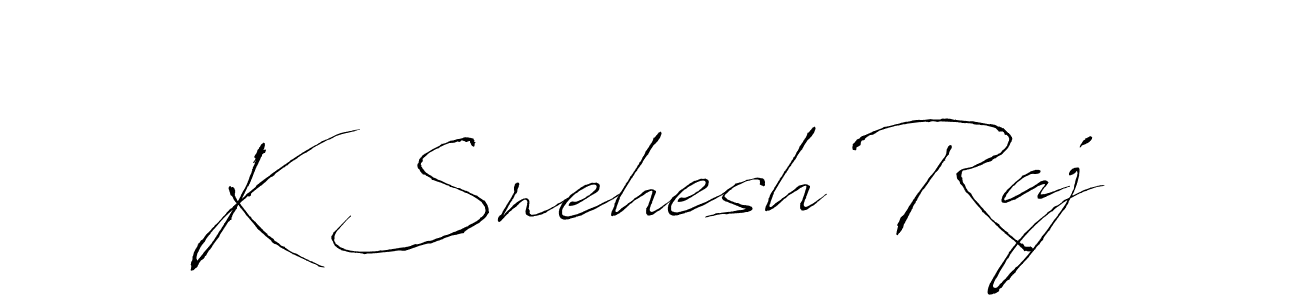 This is the best signature style for the K Snehesh Raj name. Also you like these signature font (Antro_Vectra). Mix name signature. K Snehesh Raj signature style 6 images and pictures png