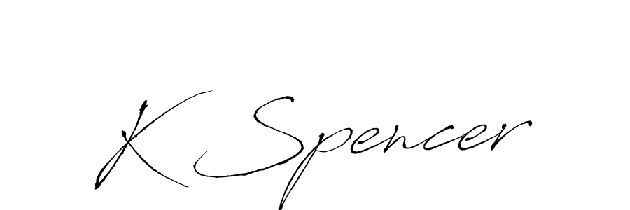 Antro_Vectra is a professional signature style that is perfect for those who want to add a touch of class to their signature. It is also a great choice for those who want to make their signature more unique. Get K Spencer name to fancy signature for free. K Spencer signature style 6 images and pictures png