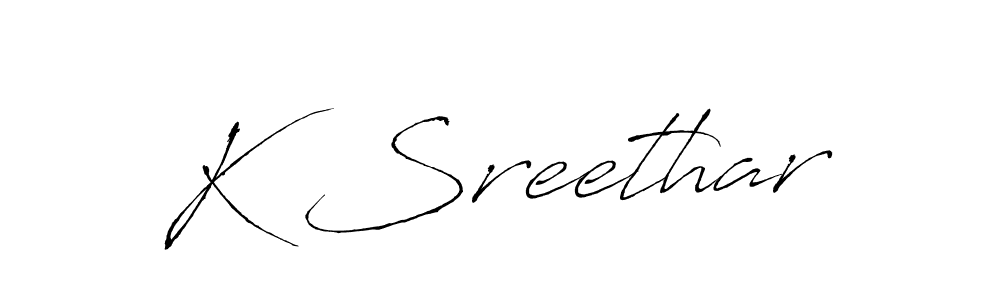 Similarly Antro_Vectra is the best handwritten signature design. Signature creator online .You can use it as an online autograph creator for name K Sreethar. K Sreethar signature style 6 images and pictures png