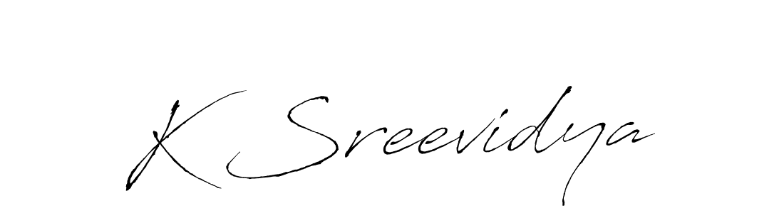 Make a beautiful signature design for name K Sreevidya. With this signature (Antro_Vectra) style, you can create a handwritten signature for free. K Sreevidya signature style 6 images and pictures png