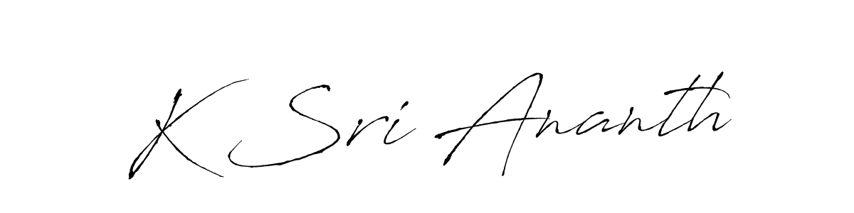 Make a beautiful signature design for name K Sri Ananth. Use this online signature maker to create a handwritten signature for free. K Sri Ananth signature style 6 images and pictures png
