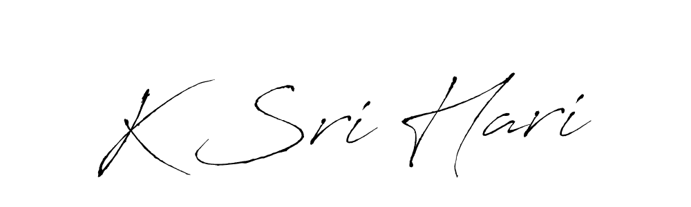 The best way (Antro_Vectra) to make a short signature is to pick only two or three words in your name. The name K Sri Hari include a total of six letters. For converting this name. K Sri Hari signature style 6 images and pictures png