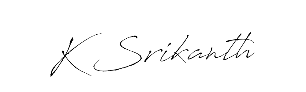 How to make K Srikanth name signature. Use Antro_Vectra style for creating short signs online. This is the latest handwritten sign. K Srikanth signature style 6 images and pictures png